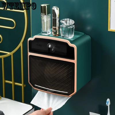 Household Tissue Box Wall-mounted Perforated Toilet Paper Drawer Toilet Waterproof Roll Toilet Paper Holders