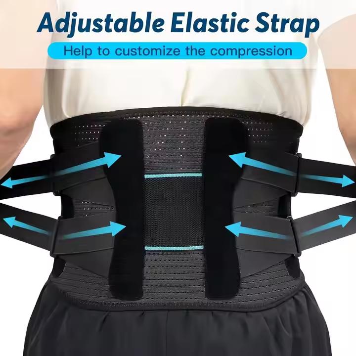 Breathable Elastic Waist Protection Brace XXL Size Free Adjustable Lower Pain Relief Support Lumbar Back Brace