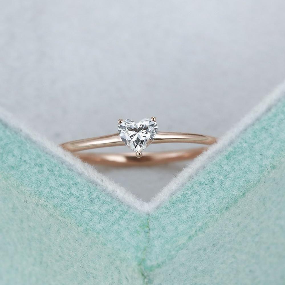 

ZHOUYANG Dainty Rings For Women Minimalist Sweet Heart Zircon Gold Color Thin Ring Proposal Party Gift Fashion Jewelry KBR014 5