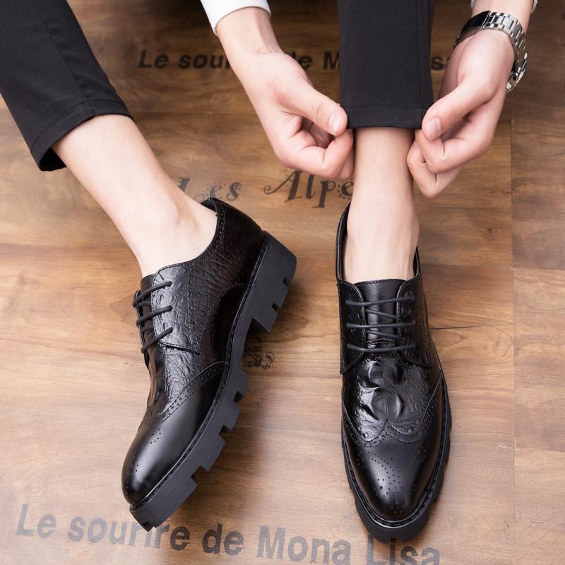 FashionMens Shoes Casual Luxury Formal Shoes Brand Fashion Elegant Oxford Dress Party Wedding Shoes Brogue Zapatos De Hombre De Fiesta