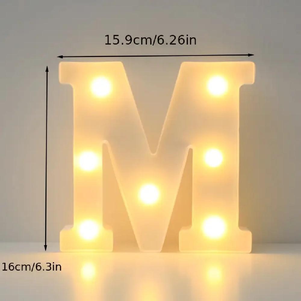 1PC LED Alphabet&Number Lights For Home,Wedding,Proposal,Birthday,Party,Photo Prop, Battery Powered White Decorative Night Light