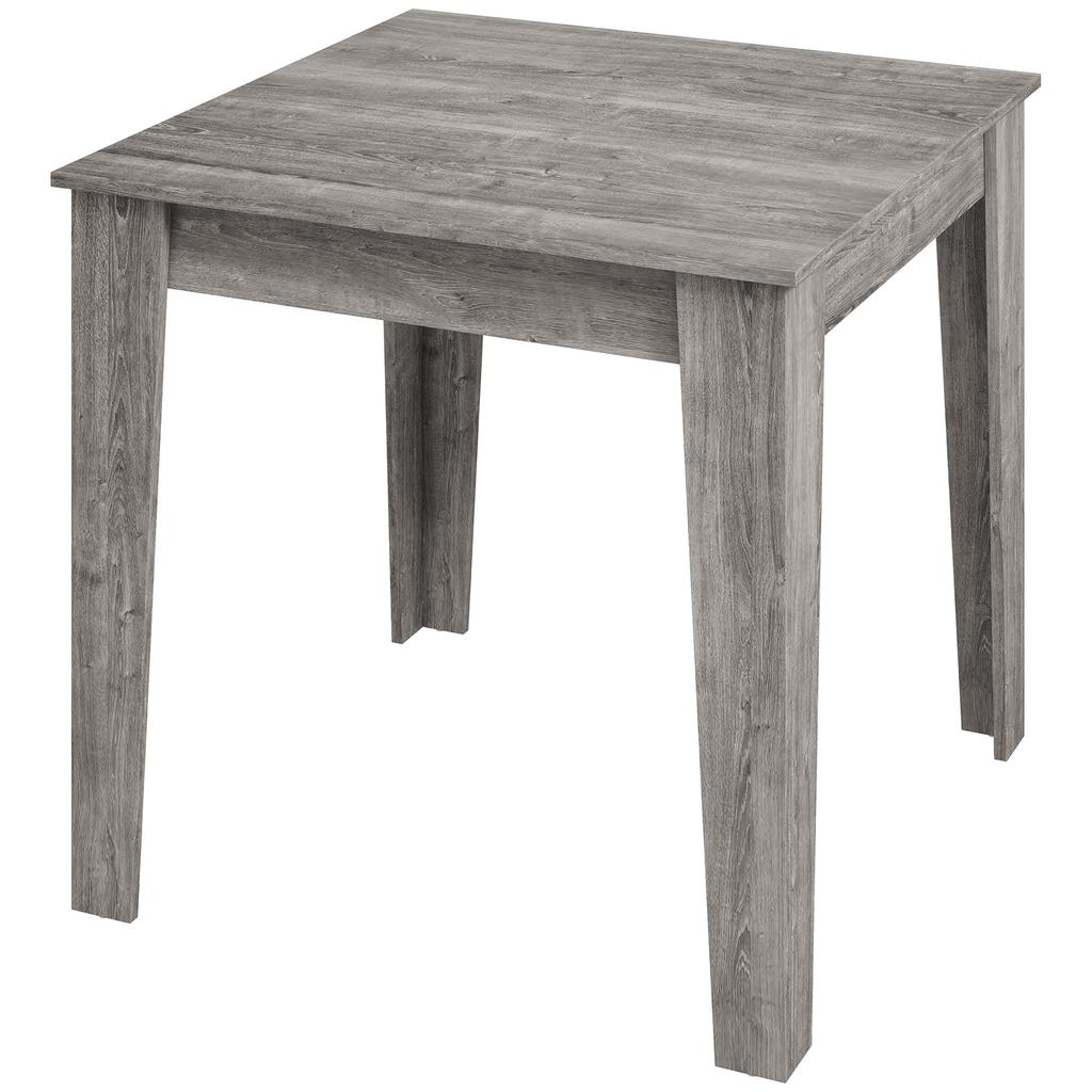 Dining Table for 4, 80L x 80W x 75Hcm, Modern Square Kitchen Table with Wood Effect Tabletop, Grey Wood Effect