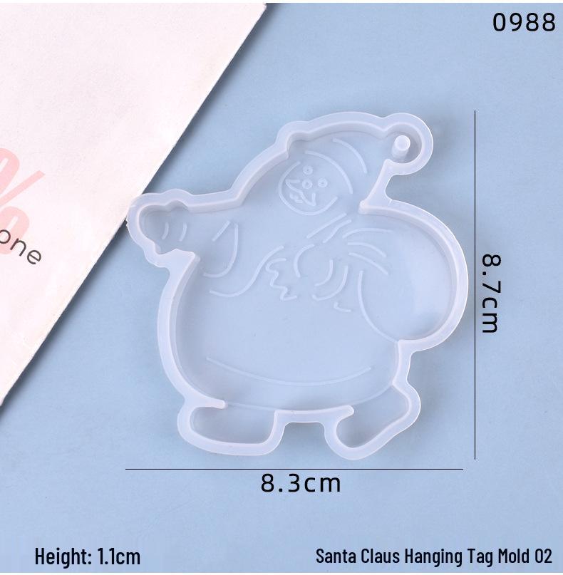 Christmas Series DIY Crystal Resin Hanging Plate Ornament Mold