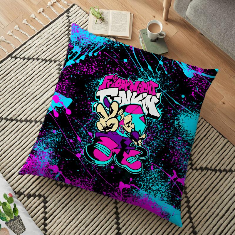 Friday Night Funkin Cushion Pillow Case Whitty Boyfriend Pillow Cover Lemon Demon Monster Living Room Decorative Pillow Kids Gift 45cm