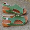 Sandals for Women with Elastic Band Stitching, Hollowed Out Thick Sole and Oversized Open Toe Casual Sandals for Women
