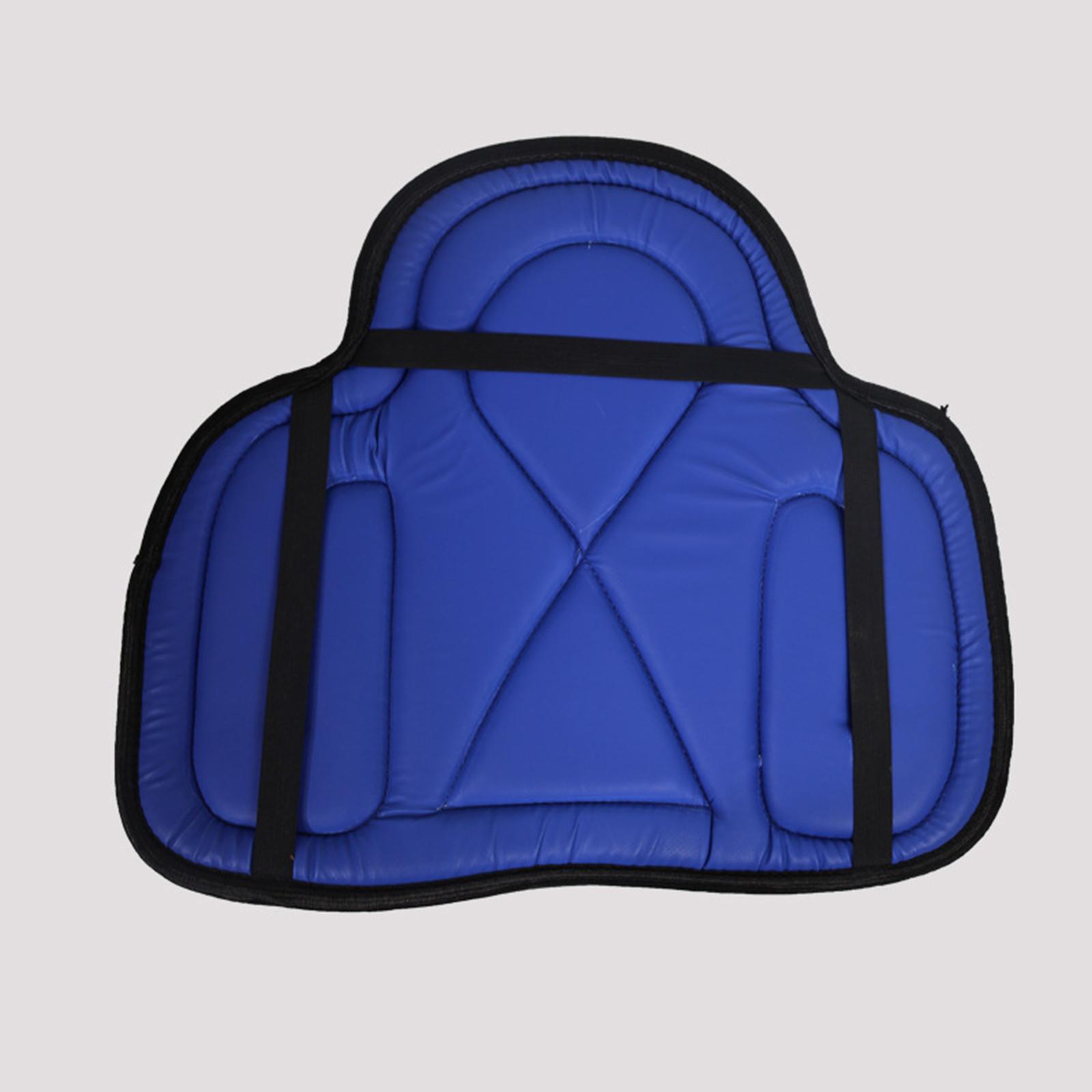 Horse Saddle Pad Practical Sponge Lining Comfort Horse Riding Equipment with Fixing Strap Dressage Saddle Pads 55cmx45cm синий