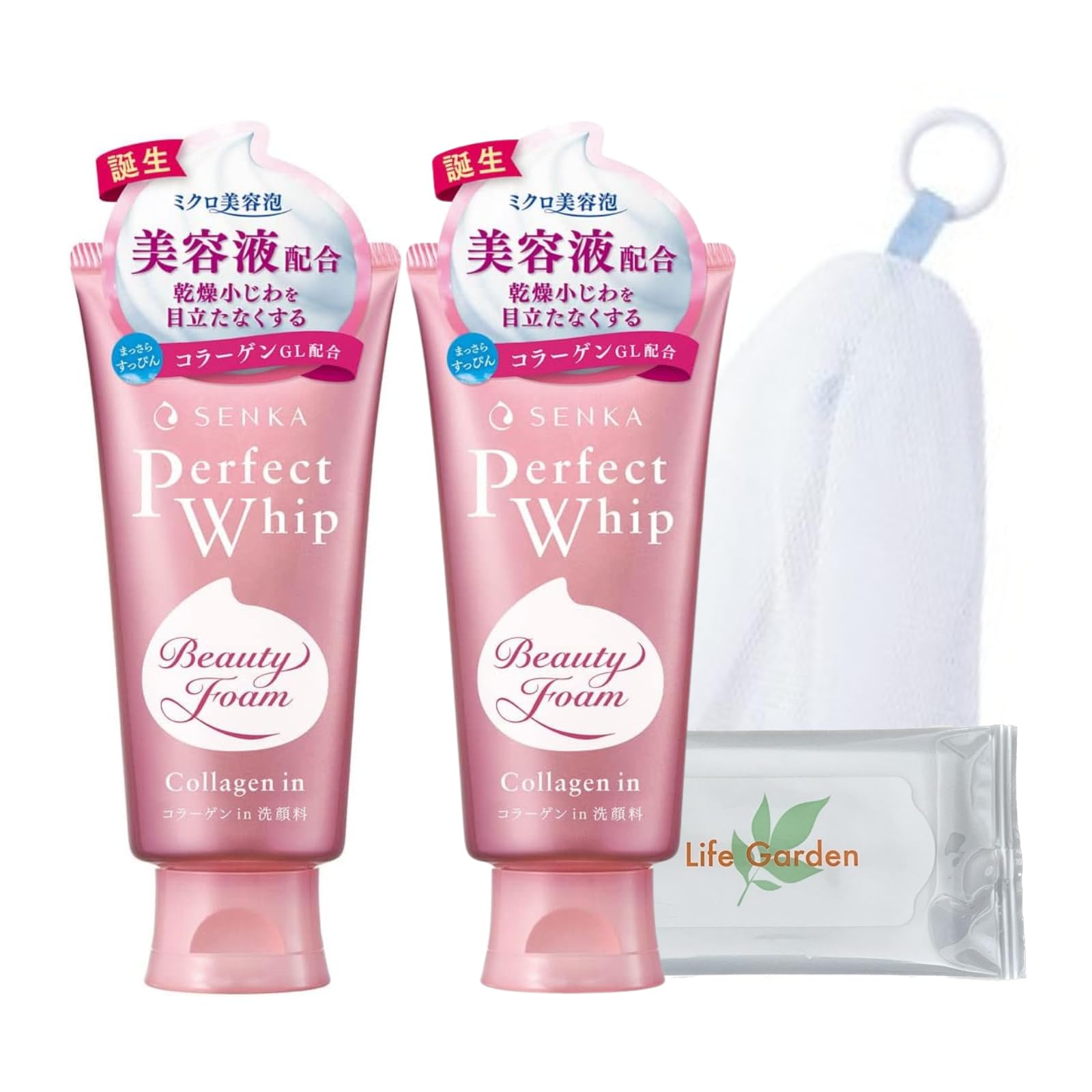 

Senka SENKA Perfect Whip Пенка для умывания 120 г x 2 шт. Набор Сеточка для умывания Влажные салфетки в комплекте [Оптовая покупка] С коллагеном