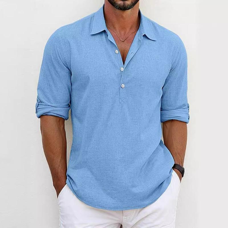 

Men s Crochet Trimmed Shirt S белый