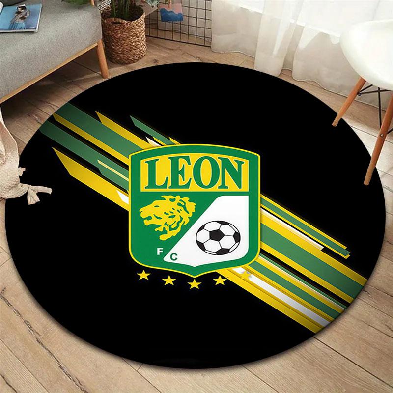 Club Leon Round Area Rug,Carpet Rug for Living Room Bedroom Sofa Playroom Decor,Non-slip Floor Mat