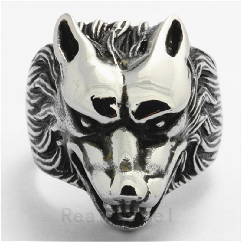 

Ghost Skeltoon Ring 316L Stainless Steel Jewelry Band Party Animal Dog Dinosaur Ring 13