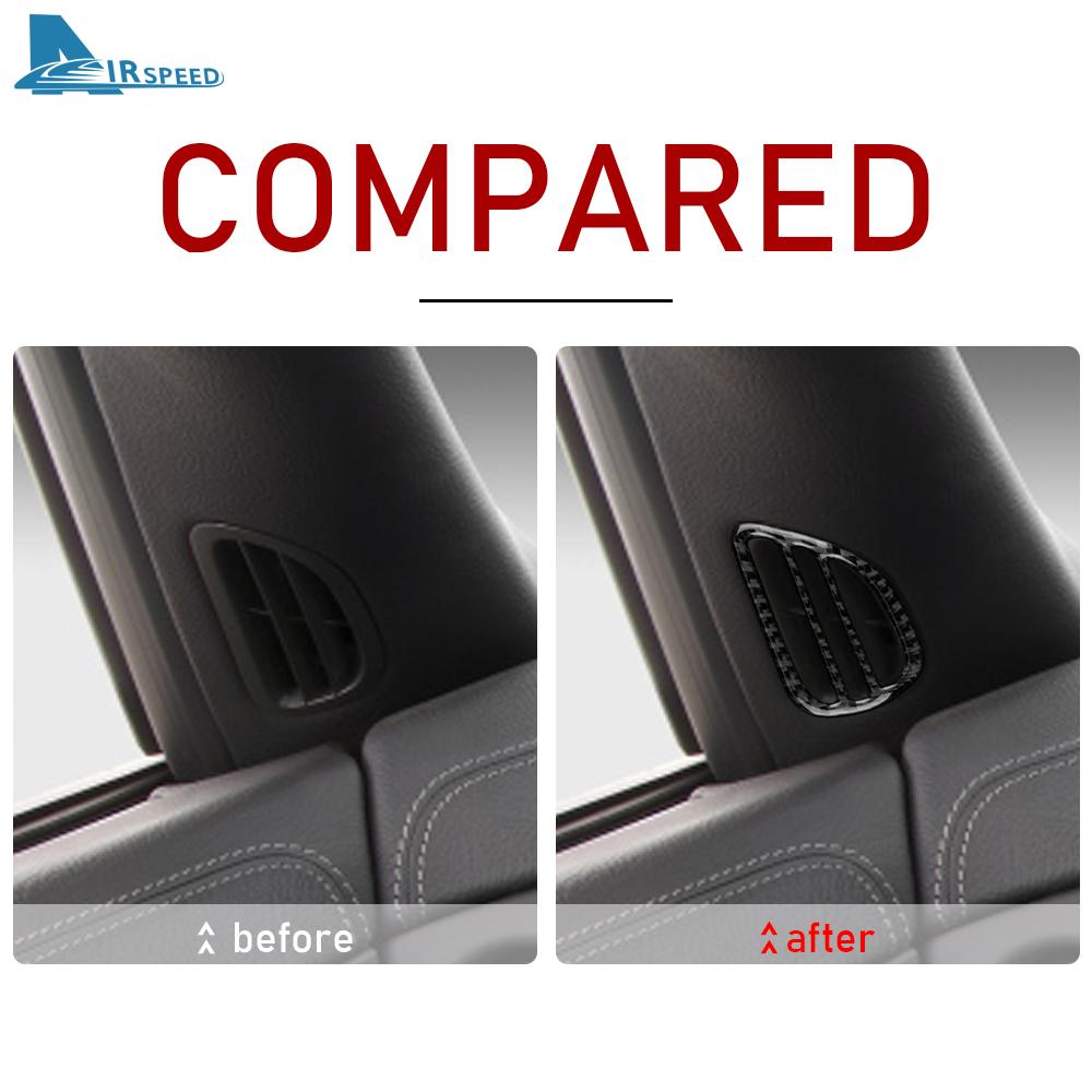 Real Soft Carbon Fiber for Chevrolet Corvette C6 2005 2006 2007 2008 2009 2010 2011 2012 2013 Defogger Air Outlet Vent Sticker