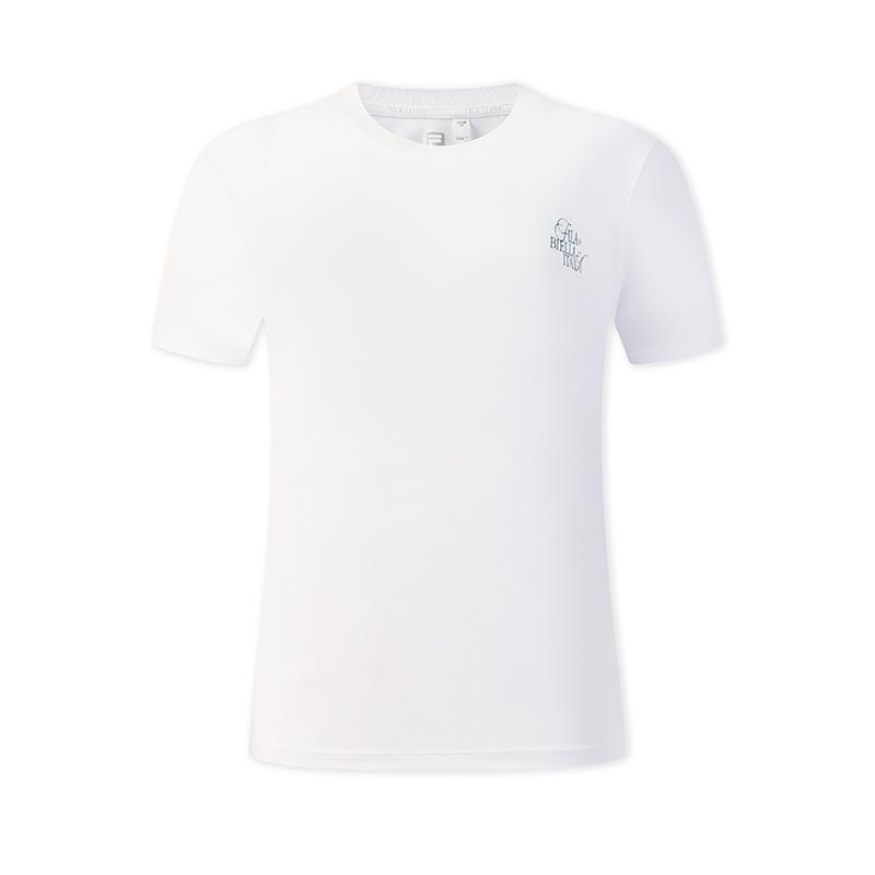 Fila Tennis Fashion Minimalist Classic Sports Tennis Versatile Comfortable Moisture-Wicking Loose Short Sleeve T-Shirt Women tops A11W623108FWT S