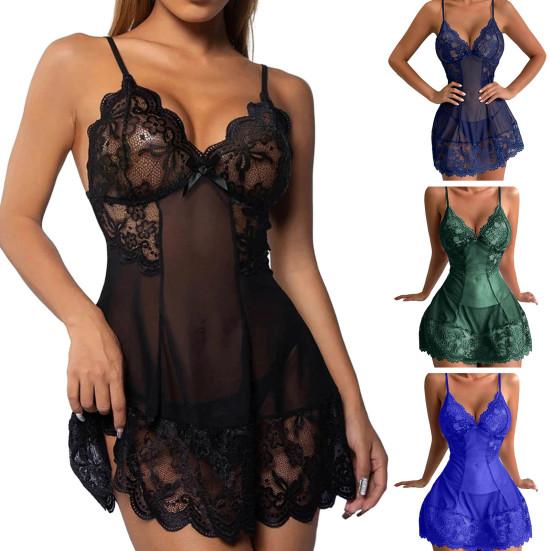 Damennachthemd Ärmellos - Weiches Schlafshirt Mit V-Ausschnitt