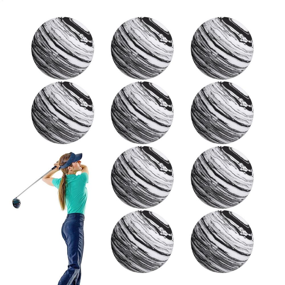 Practice Golf Balls 10 Pieces Elastic Golf Balls Warm-Up Gear For Junior Beginner Amateur Senior Backyard Driving Range Outdoor