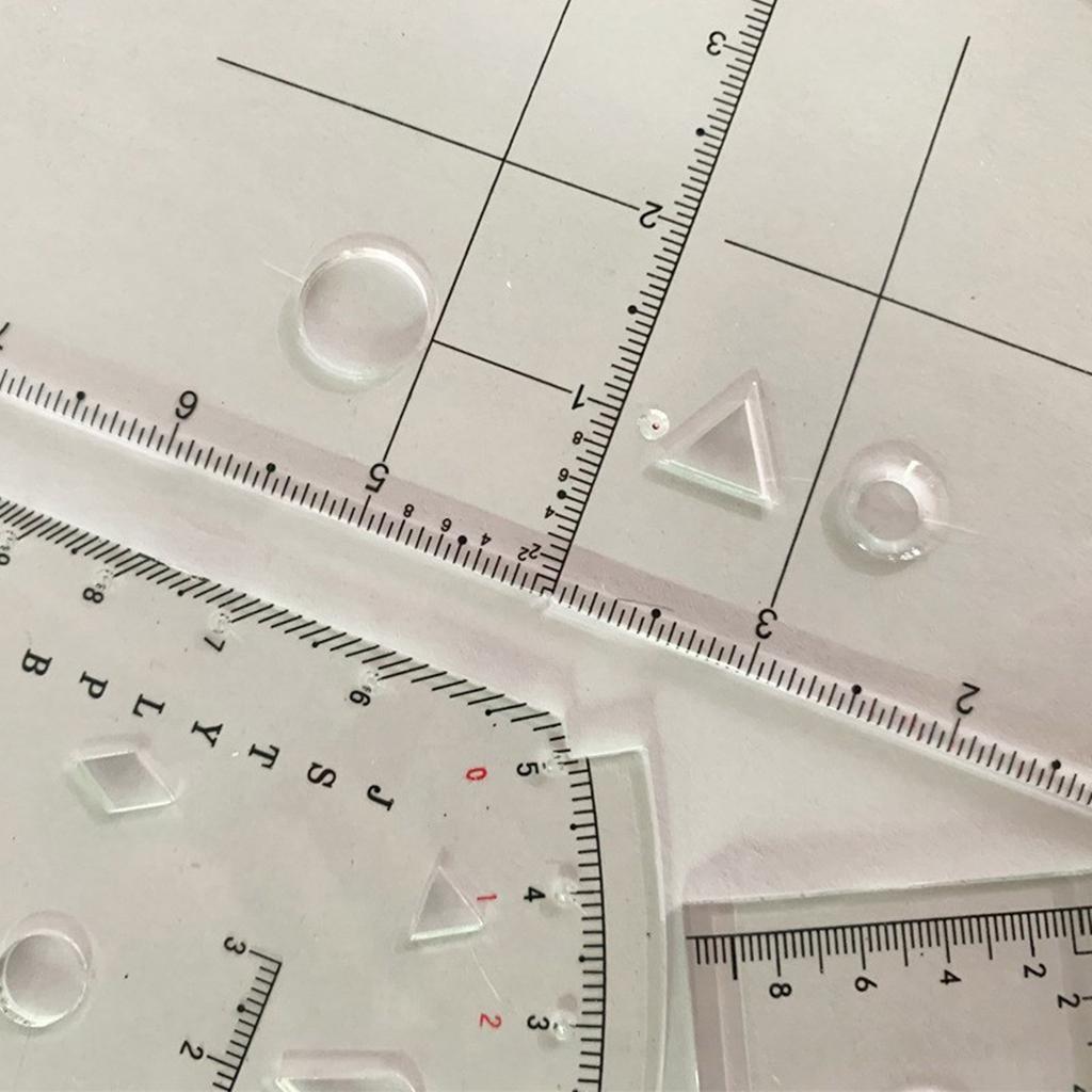 Coordinate Scale Protractor Geometry Drawing Template Measuring Tool Navigation Topographical Map Scale Command Ruler