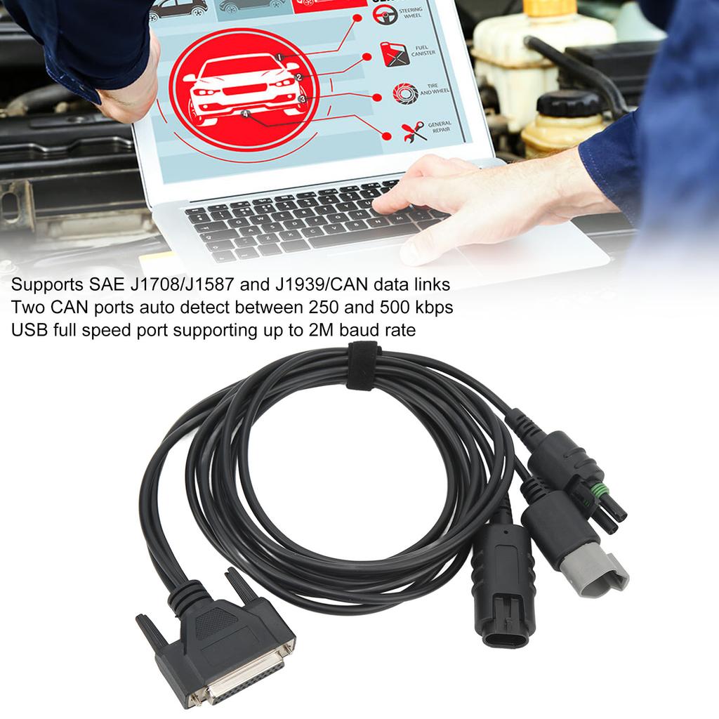 Inline 6 Data Link Adapter Kit Heavy Duty Truck Scanner Diagnostic Tool Replacement for Engine