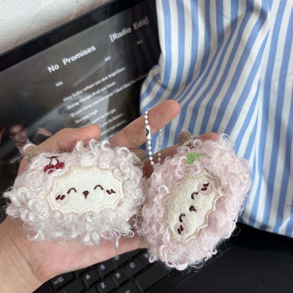 Lightweight Plush Sheep Keychain Soft Sheep Pendant Curly Haired Lamb Pendant  Car Key Accessory