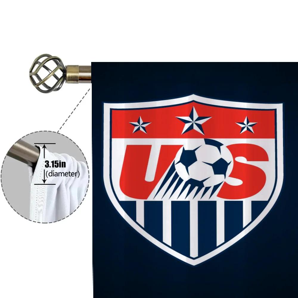 Window Kitchen Curtains for Living Room 2 Pieces Blackout Curtains Door Curtain USA N-national Team Bedroom Decoration Partition