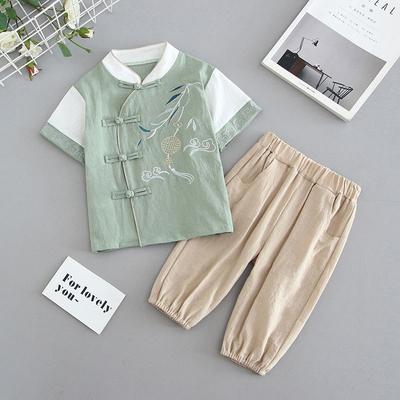 Boys Hanbok Summer Baby Summer Suit Suit Chinese Short-sleeved Tang Suit Children's Chinese Style Performance Clothing