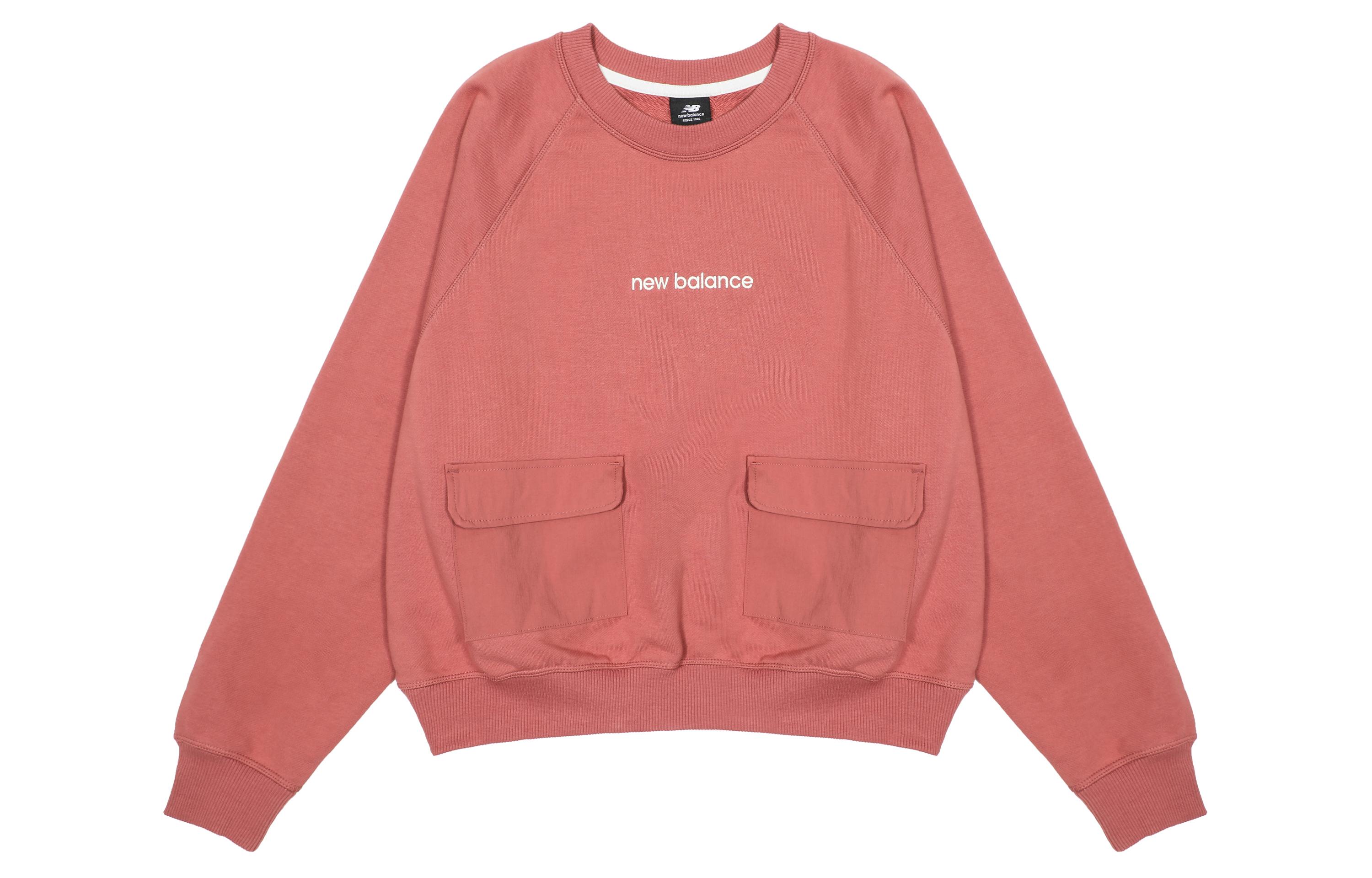 New Balance Women s Casual Pocket Sweatshirt Rose Pink AWT23320-MIN M