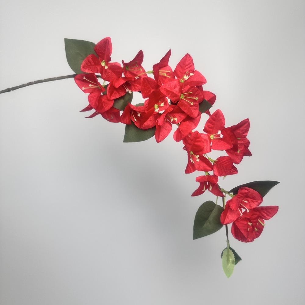 1PC Realistic Artificial Flowers UV Resistant Fake Silk Silk Bougainvillea Climbing Plant 80cm Long Trailing Bougainvillea Vines