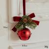 Wreath Christmas Chime Bell Green Pine Cone Bell Pendant Christmas Velvet Bow Bell  Garden Decor