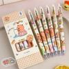 12Pcs(4 Sets) Capybara Press Erasable Gel Pen for School Students Cute Rub Easy Rub Hot Erasable Neutral Pen 0.5mm