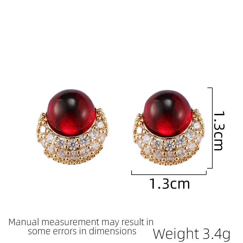 SUYU Spring Red New Earrings Minimalist Design Fashionable Women's Luxury Small Earrings Exquisite Accessories Earrings