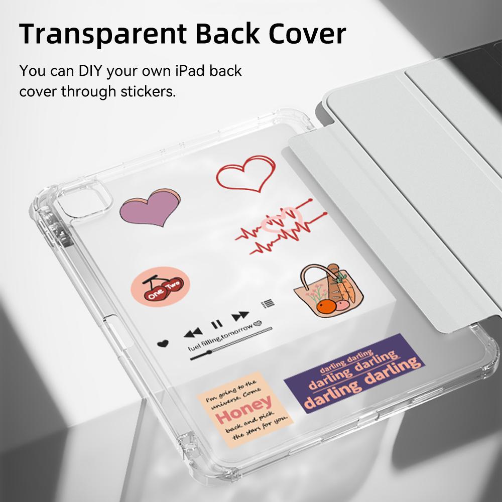 Transparency Case for iPad Air 11-inch 13-inch M2 Pro 13in 11in M4 iPad 10th Gen 10.9 Air 4/5 iPad 7/8/9th 10.2 5/6th 9.7in