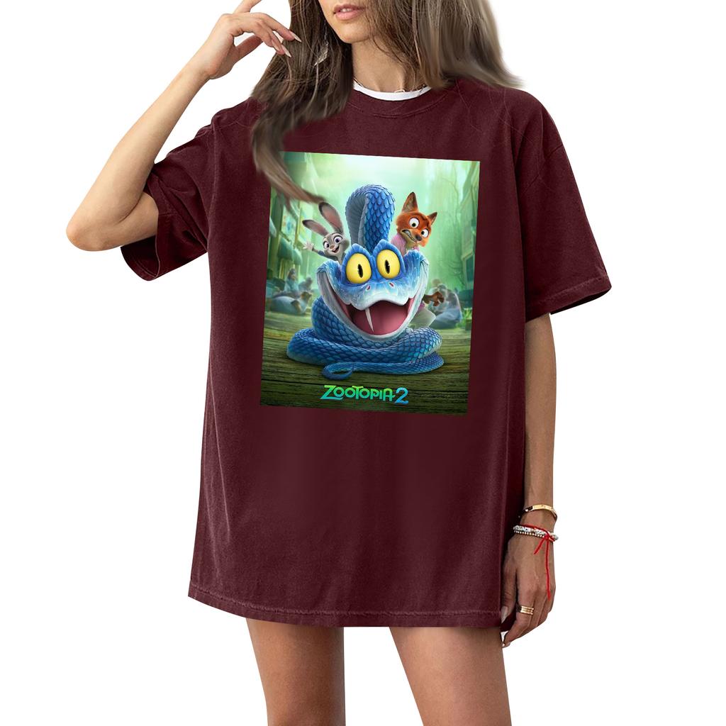 Damen Casual Mode Rundhals Bedrucktes Kurzarm T-Shirt Top