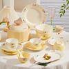 Cream Style Bone China 50-Piece Dinnerware Set