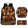 One Piece 3 In 1 Lightweight Adjustable Front Pocket School Backpack Set With Crossbody Bag Pencil Case For Boys Girls Ages 6-10