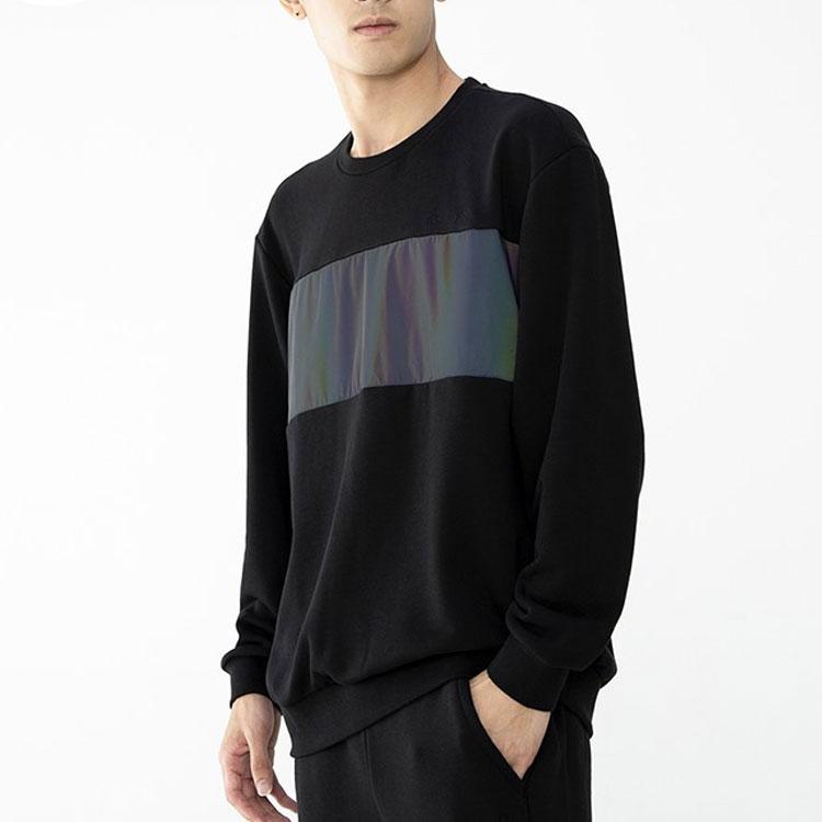 Adidas Neo Irridescent Sweatshirt With Crew Neck And Panel Detail Men Sweatshirt Black HB7380