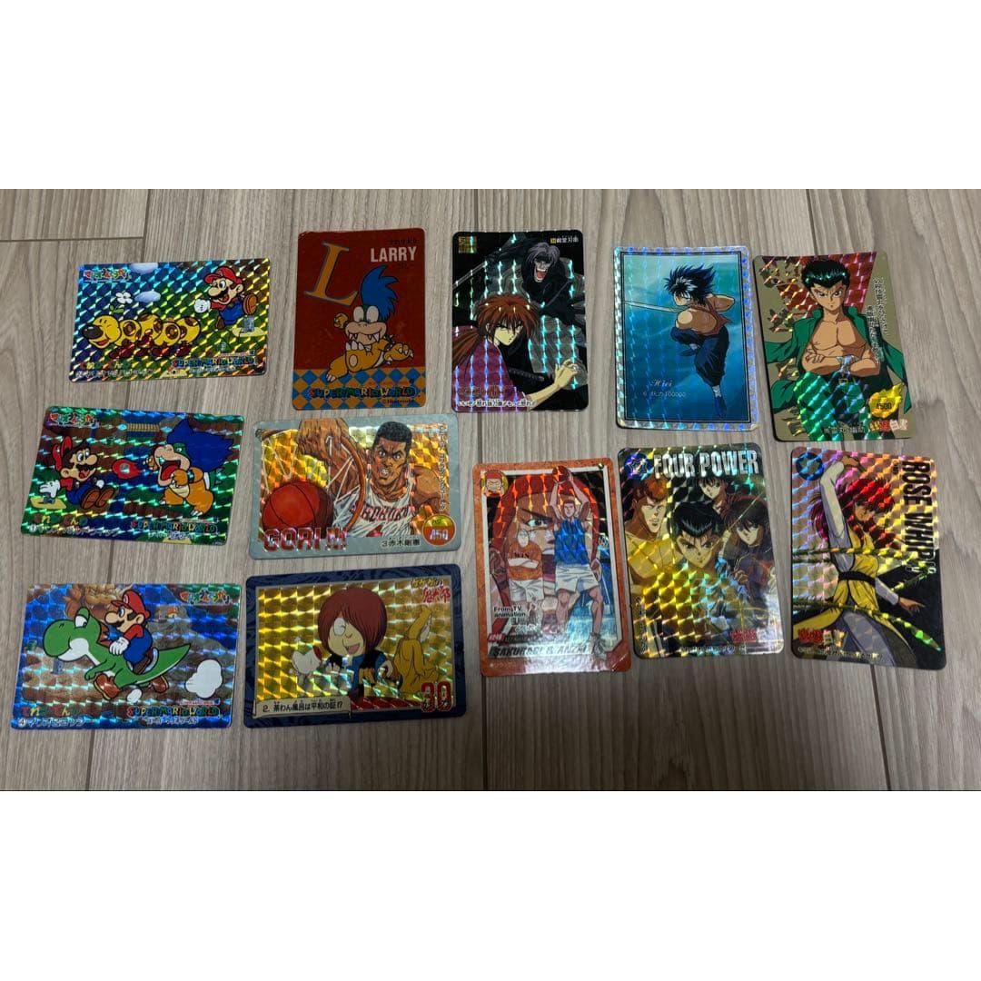 Used Retro Carddass Kira Card Bulk Sale 12 pieces Mario Yu Yu Hakusho etc.