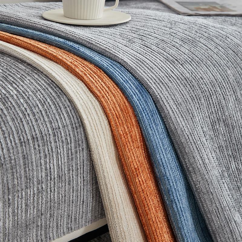 Minimalist Style Chenille Sofa Cushion Four Seasons Universal Simple Modern Non-Slip Seat Cushions Full Covered Cloth