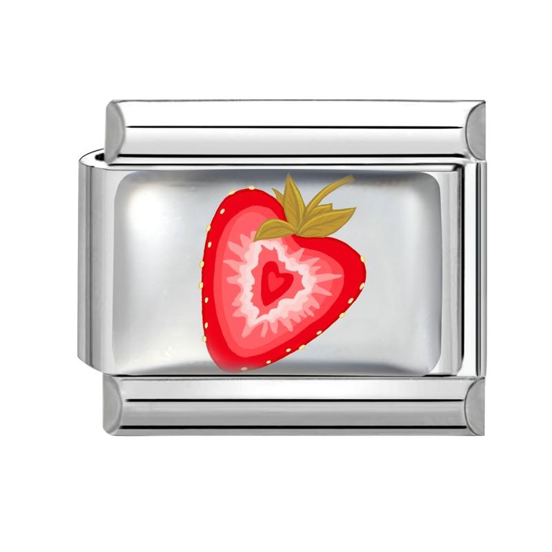 Y2K Colorful Charm Sun Leopard Heart Star Ball Fruit Flower Italian Charm Links Fit 9MM Stainless Steel Bracelet DIY Making Gift