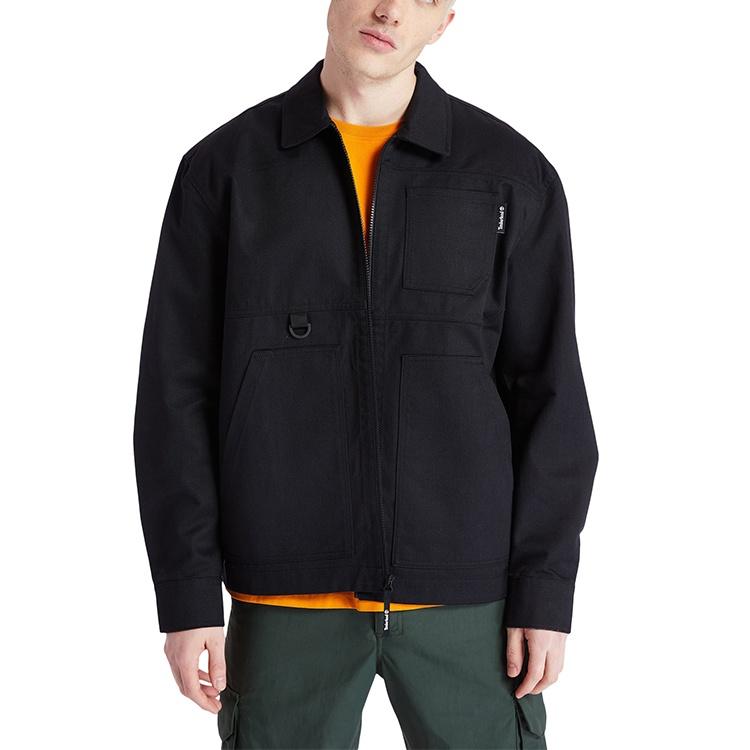 Men's Timberland Casual Cargo Jacket Black A2ADD-001