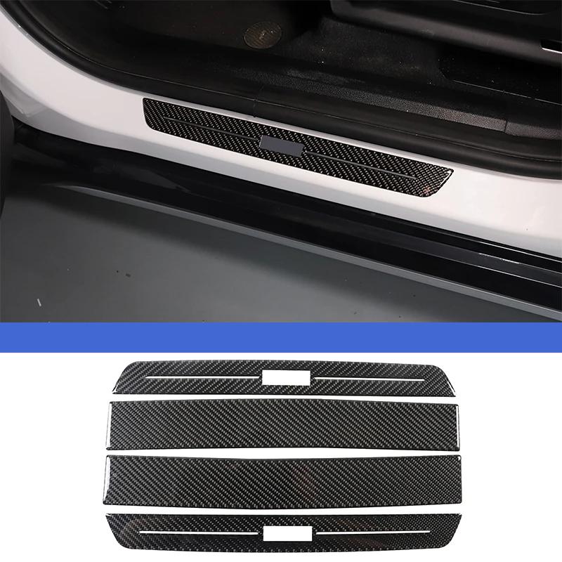For BMW X1 U10 U11 2023-2024 Soft Carbon Fiber Car Door Sill Threshold Stickers Car Interior Decorative Accessories