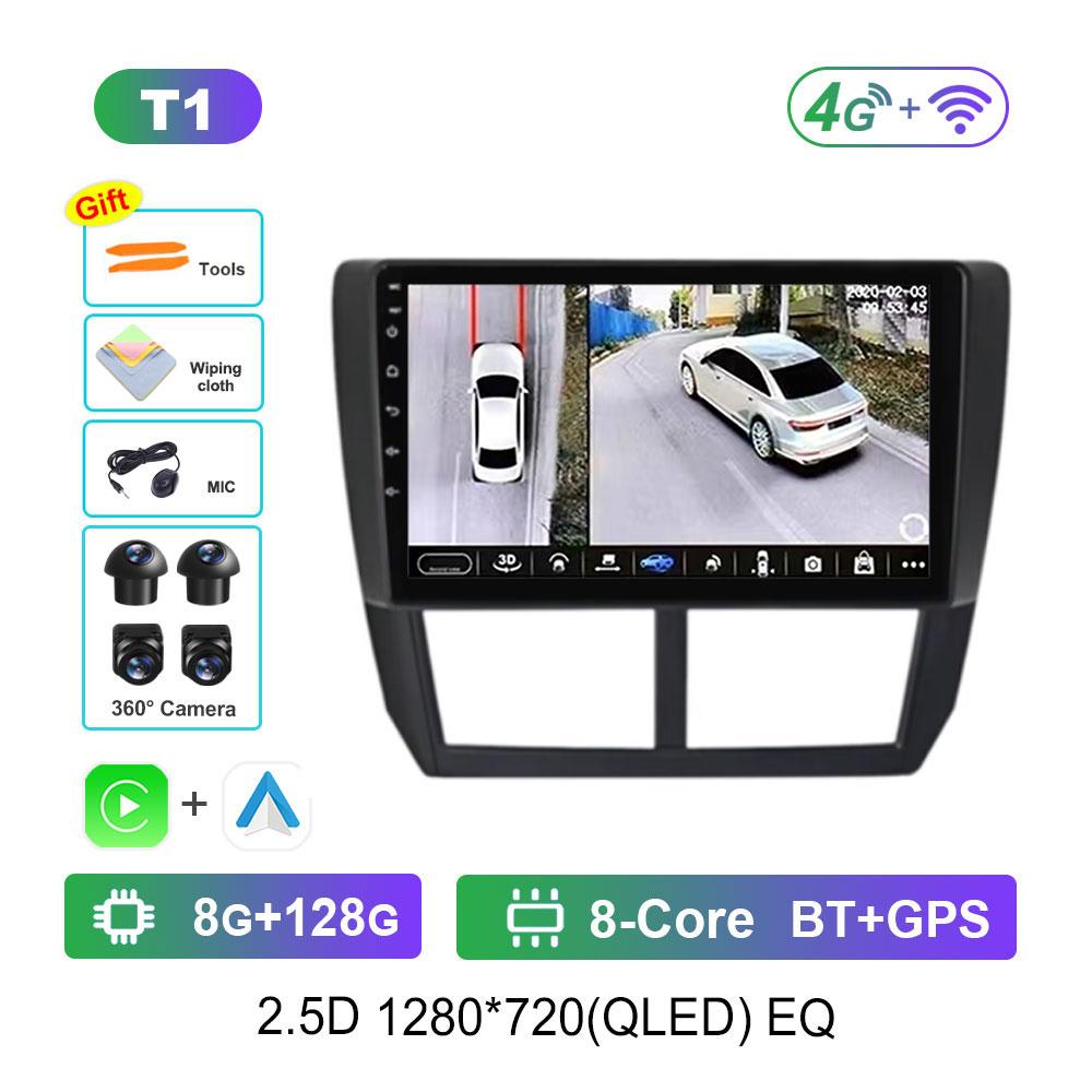 Android 14 Car Radio Multimedia Player for Subaru Impreza GH GE 2007 - 2011 GPS Navi WiFi QLED Touch Screen DSP Stereo 4G