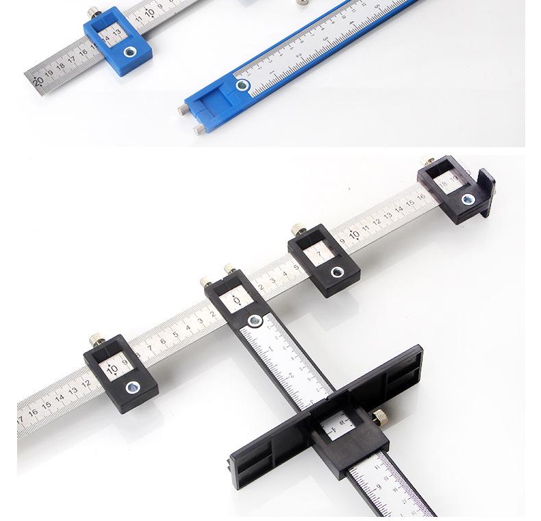 Localizator Multifuncțional cu Mâner pentru Găurit Lemn pentru Dulapuri și Garderobe