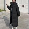 Down Jacket Women's Super Long New Winter Thickened Loose and Thin College Style Couple Down Jacket