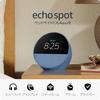 Echo Spot (2024) - Smart Alarm Clock with Alexa, Vibrant Sound | Ocean Blue