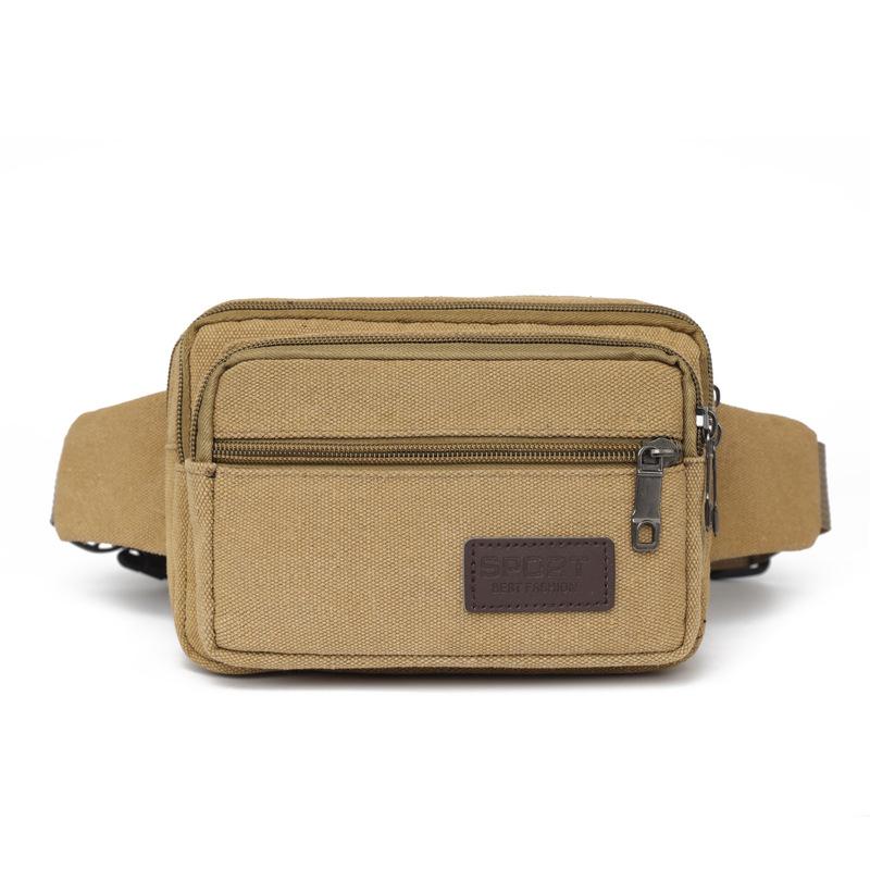 

Men s Canvas Waist Bag Outdoor Sports Multifunctional Crossbody Small Square Bag Coin Purse хакі