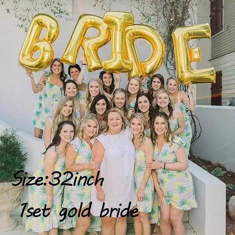 

32-дюймовый воздушный шар «Невеста будет» Свадебные украшения из розового золота и серебра Фольгированные шары с буквами невесты для девичника, вечеринки-мальчишника 32inch