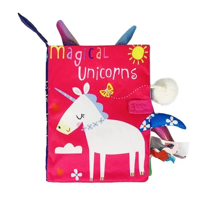 Hot Sale 0-36Month Baby Early Learning Educate Toy Tail Cloth Book Parent-child Interactive Sound Paper Puzzle Cloth Book Rattle
