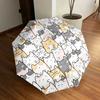 1pc cat circle Pattern Umbrella Design Automatic Opening and Closing Umbrella, High-quality Travel Umbrella, Lightweight and Portable, -90
