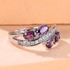 Elegant Female Crystal Purple Oval Zircon Stone Engagement Ring Cute Wedding Jewelry For Women
