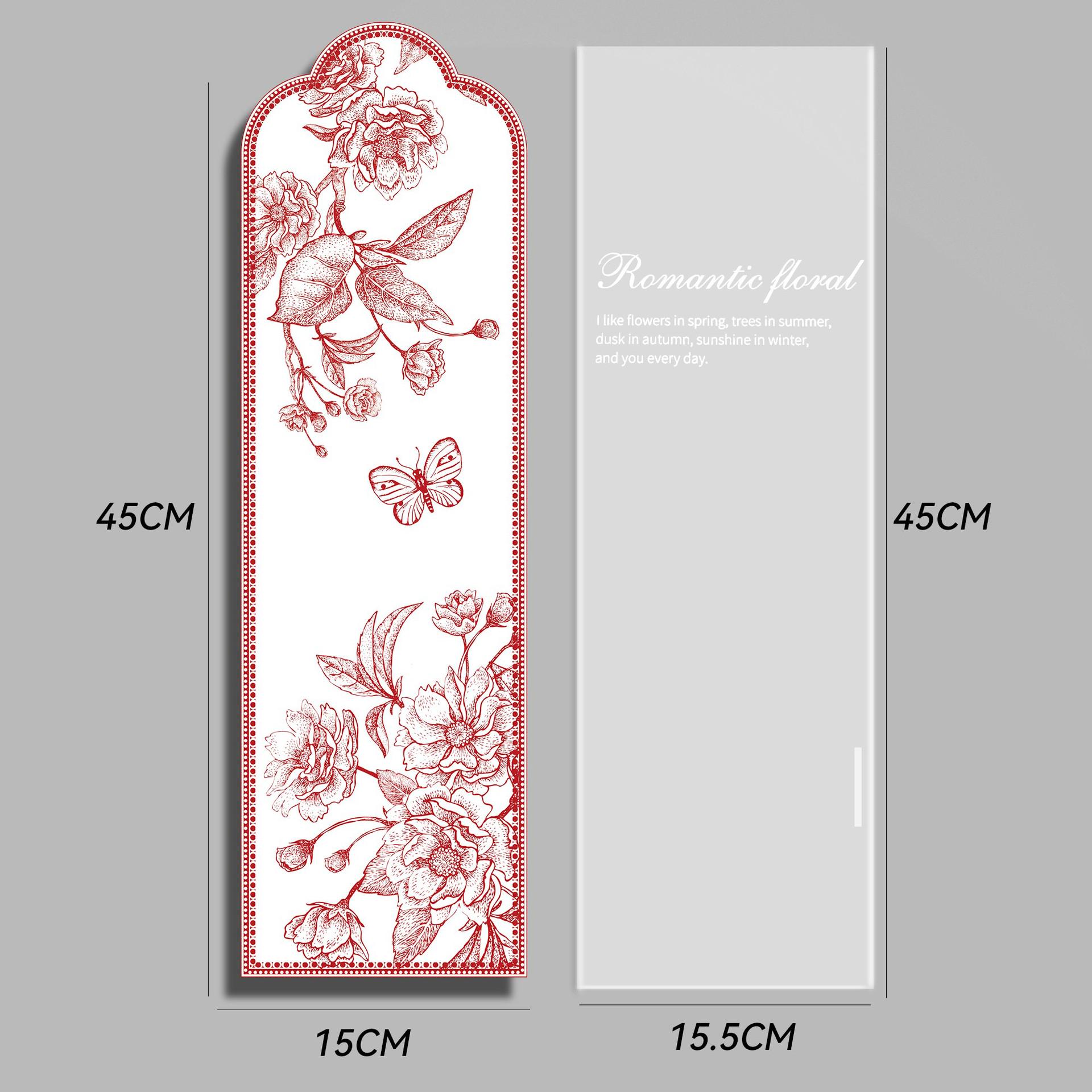 

Retro Floral Single Stem Bouquet Sleeve for Fresh Flowers - DIY Gift Packaging Bag for Roses and Florists