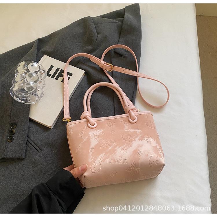 

Заграничный стиль женская сумка 2025 новая модная повседневная сумка на плечо сумка-мессенджер с высоким чувством универсальная сумка-ведро