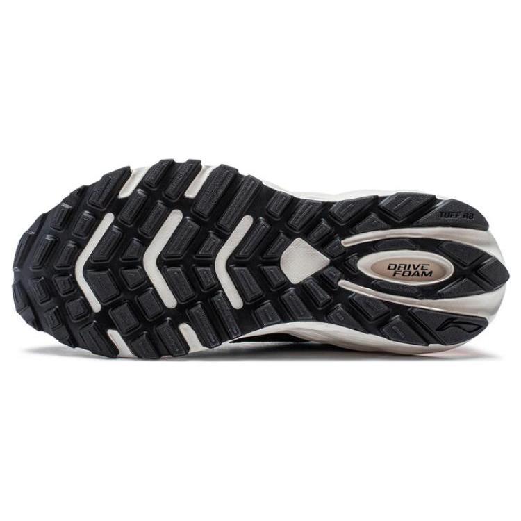 Li Ning Yufeng Fabric Comfortable Cushioning, Wear Resistant Low top Running Shoes Women's Black ARST056-2